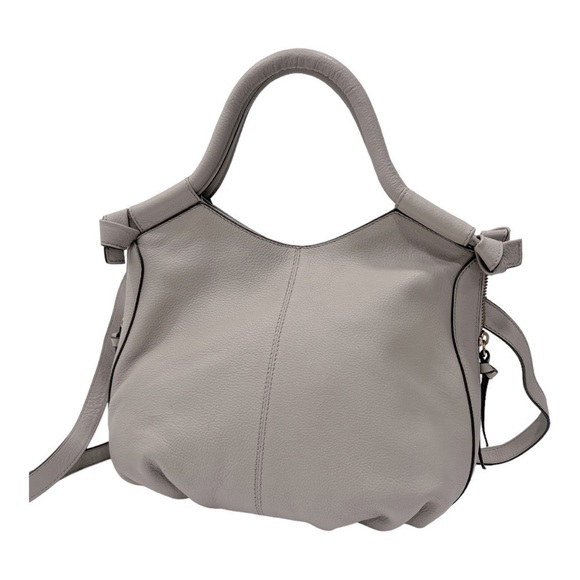 Antonio Melani Gray Leather Bag with Shoulder Strap - Picture 6 of 15